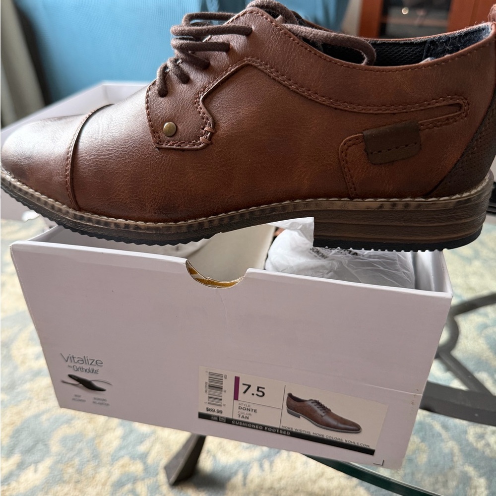 Sonoma Brown Men's Lace-Up Derby Shoes